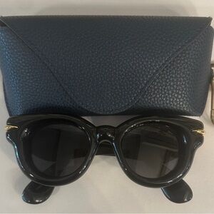 Loewe Black Sunglasses with Gold Accents
